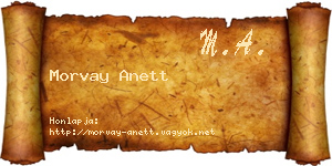 Morvay Anett névjegykártya